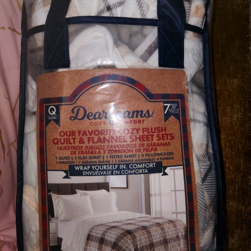 Seven piece comforter set